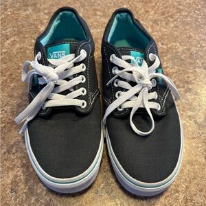 Vans Black Canvas Sneakers with White Laces